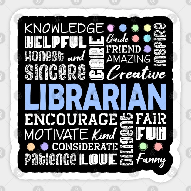 Librarian Love Words Sticker by White Martian